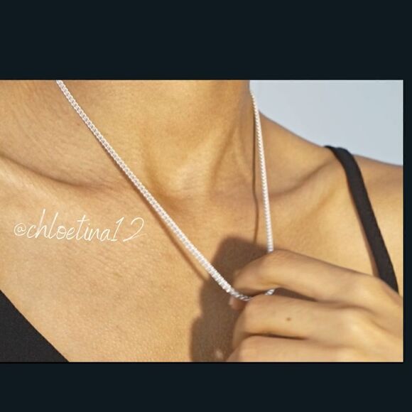 NEW Solid 925 Sterling Silver Franco Square Box Link Chain Necklace 30” - Picture 5 of 12